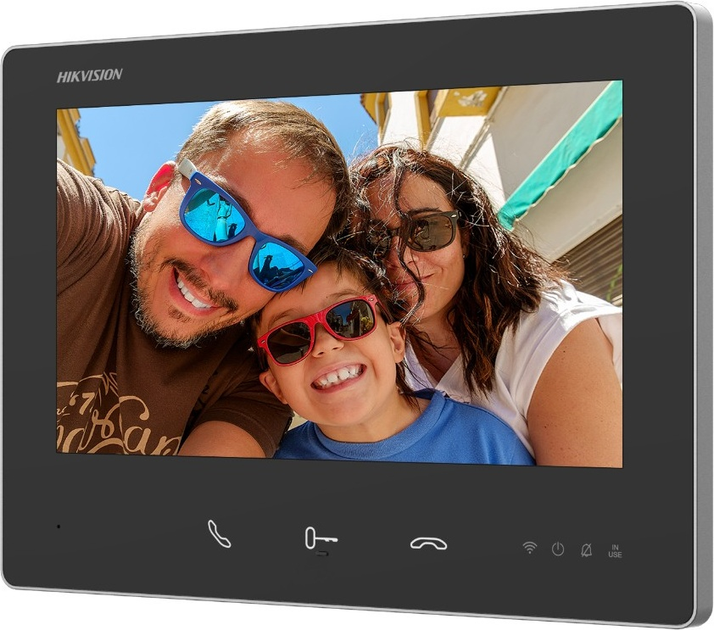 Monitor wideodomofonu Hikvision DS-KH7300EY-WTE2 Black - obraz 2