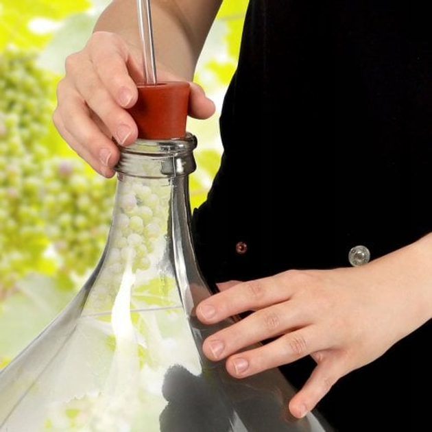 Zestaw winiarski Kadax Balon 20 l + Korek nr. 3 + Szklana rurka (5903699487136) - obraz 3