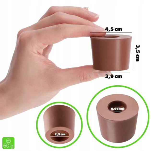 Zestaw winiarski Kadax Balon 20 l + Korek nr. 3 + Szklana rurka (5903699487136) - obraz 5