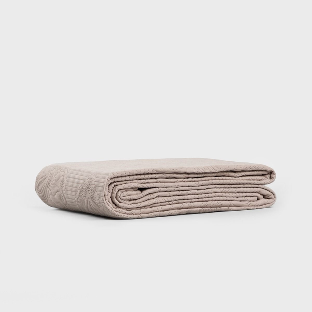 Narzuta Homla Lipari sztruksowa pikowana ze wzorem beżowa 200 x 220 cm (5906496745591) - obraz 2