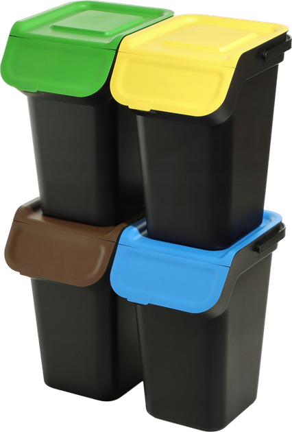 Набір контейнерів для сміття Kadax 25 л 4 шт (5903699492833) - зображення 1