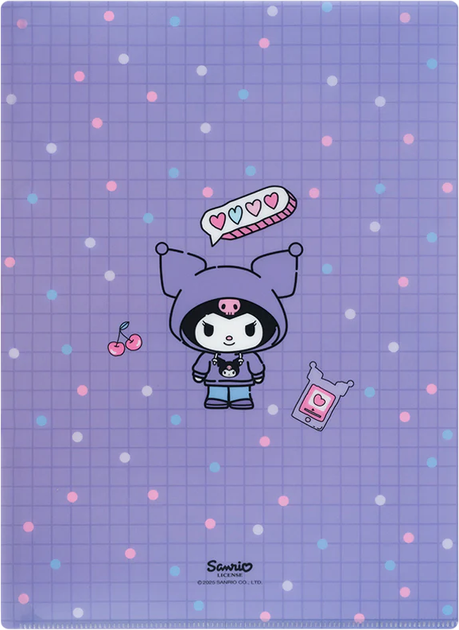 Папка-уголок с клапаном Kite Kuromi А4 Матовая Фиолетовая (HK25-248-1) - Фото 3 Папка-уголок с клапаном Kite Kuromi А4 Матовая Фиолетовая (HK25-248-1) - изображение 3