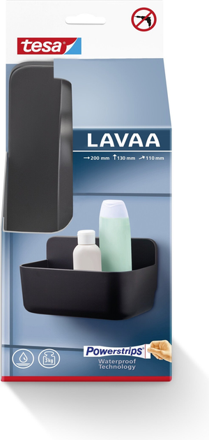 Kosz prysznicowy TESA Lavaa samoprzylepny Czarny (405150000000) - obraz 17