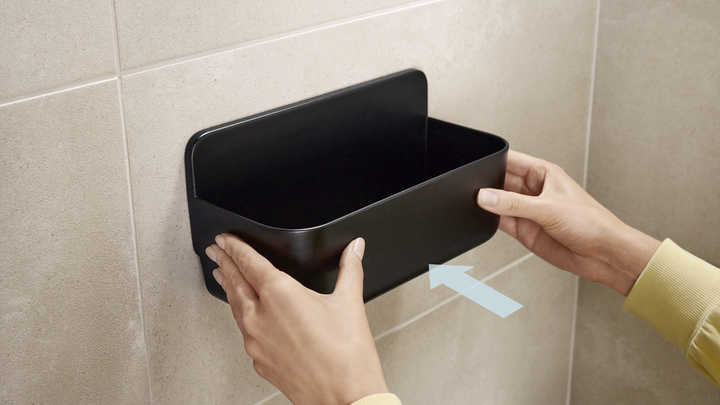 Kosz prysznicowy TESA Lavaa samoprzylepny Czarny (405150000000) - obraz 9