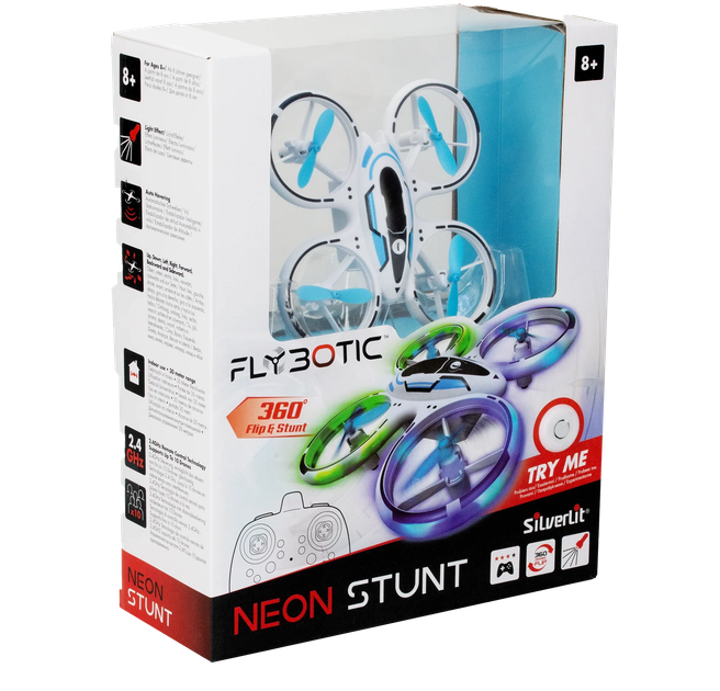 Радіокерований дрон Silverlit FLYBOTIC Neon Stunt (4891813848271) - зображення 8
