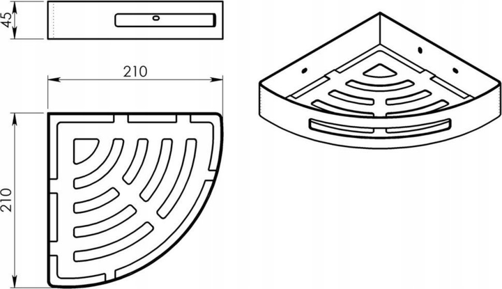 Полиця для ванної кімнати Gedy Nerva AISI 304 (8003341329023) - зображення 2