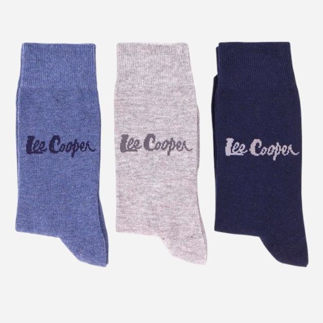 Набір чоловічих шкарпеток високих бавовняних Lee Cooper Anksocks 728 Синій/Сірий (5906598069311) - зображення 2