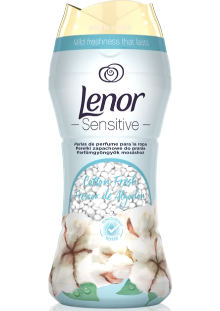 Кондиционер-ополаскиватель для белья в гранулах Lenor Sensitive Cotton Fresh, 210 г - Фото 2 Кондиционер-ополаскиватель для белья в гранулах Lenor Sensitive Cotton Fresh, 210 г - изображение 2