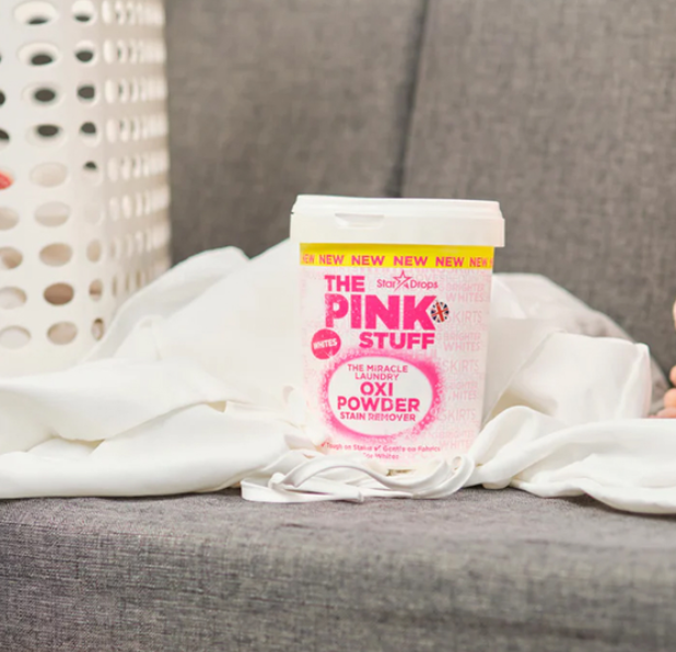 Плямовивідник для білої білизни Pink Stuff Oxi Powder Stain Remover Whites 1 кг - зображення 4