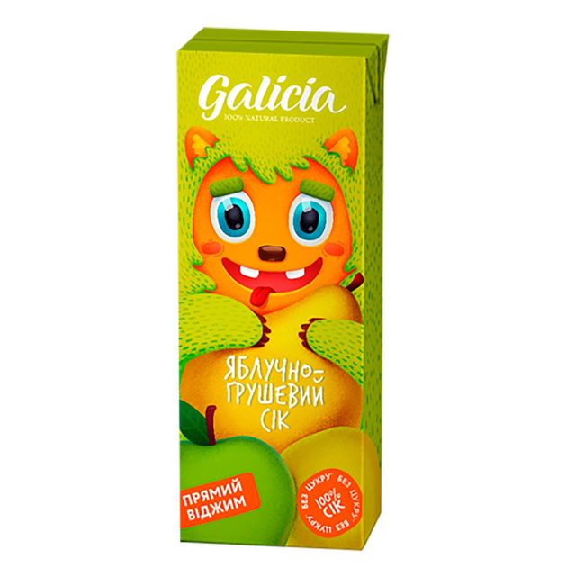 Сік Galicia яблучно-грушевий 200мл - Фото 2 Сік Galicia яблучно-грушевий 200мл - изображение 2