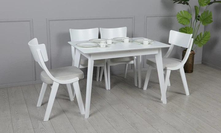 Стол раскладной Милан 1100/1400x700x750 белый - изображение 11