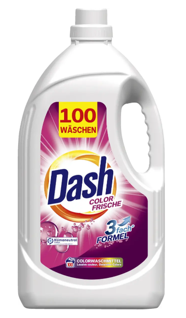 Гель для прання кольорових тканин Dash Color Frische 5 л 100 прань - Фото 1 Гель для прання кольорових тканин Dash Color Frische 5 л 100 прань - зображення 1