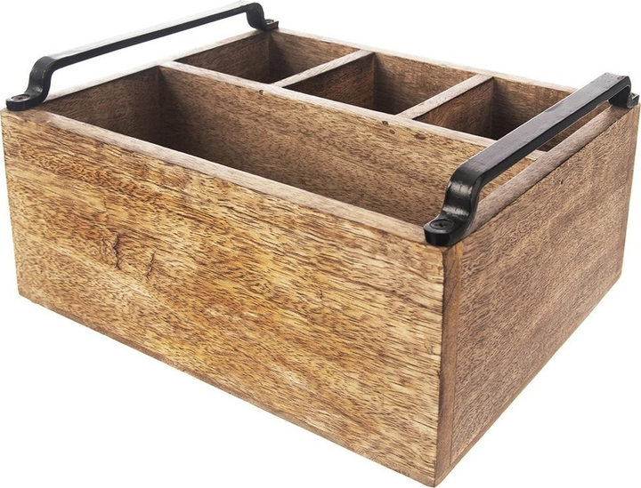Підставка для столових приборів Orion Mango дерев’яна 25 x 13 x 19.5 см (8592381192990) - зображення 2