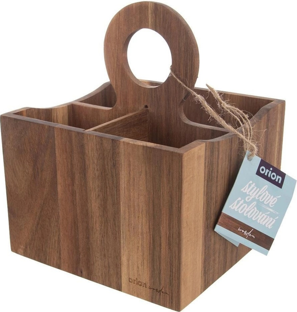 Підставка для столових приборів Orion Wooden дерев’яна 22 x 18.5 x 18.5 см (8592381162856) - зображення 6
