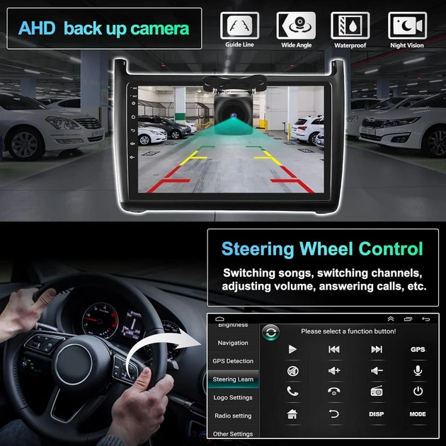 Штатная автомагнитола CAMECHO для VW Polo 6R 6C 9N 2008-2016 / 9" / Сенсорная / 2/32Гб / Android 13 / Apple CarPlay / Android Auto / Bluetooth / WI-FI / GPS / USB Б/В b1 - изображение 6