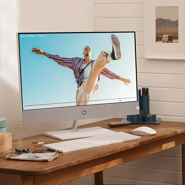 Моноблок HP Pavilion 27-ca0101ng / AMD Ryzen 7-5700U / RAM 16GB / SSD 1TB / 2 x HDMI / LAN / Wi-Fi 6 / Bluetooth 5.2 / Windows 11 / Белый - Фото 7 Моноблок HP Pavilion 27-ca0101ng / AMD Ryzen 7-5700U / RAM 16GB / SSD 1TB / 2 x HDMI / LAN / Wi-Fi 6 / Bluetooth 5.2 / Windows 11 / Белый - изображение 7