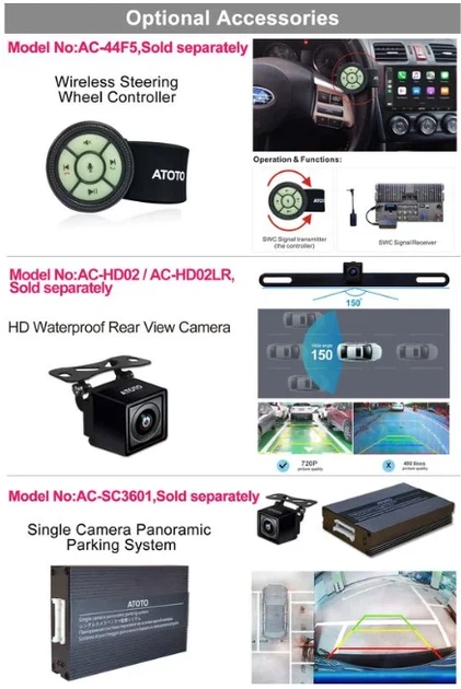 Автомагнитола ATOTO F7 PE F7G210PE / 10.1" / Сенсорная / Linux / Apple CarPlay / Android Auto / Bluetooth / WI-FI / GPS / USB / AUX / microSD slot / 2DIN Б/В b1 - изображение 4