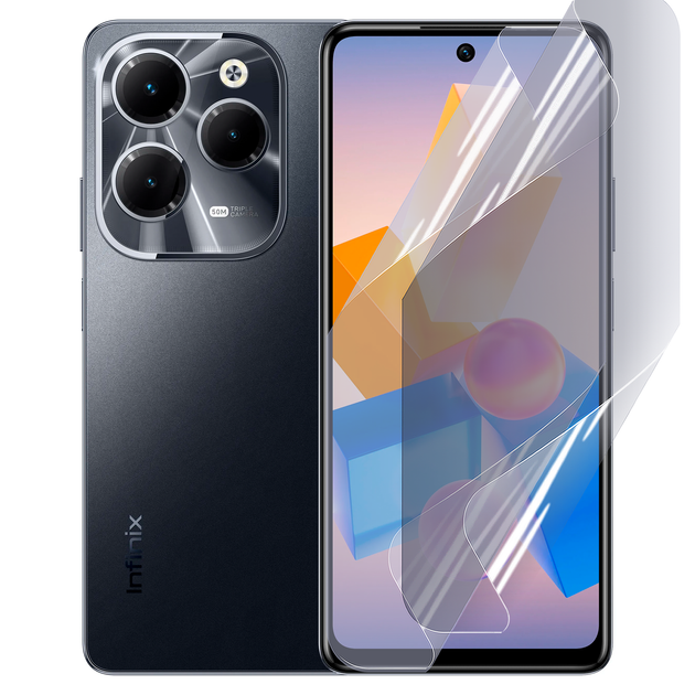 Плівка гідрогелева для Infinix Hot 40 матова протиударна прозора - Фото 1 Плівка гідрогелева для Infinix Hot 40 матова протиударна прозора - зображення 1