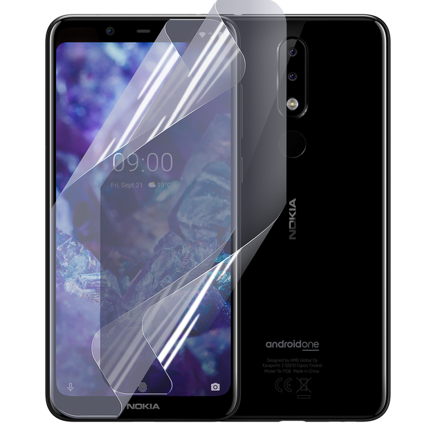 Антишпион приватная плёнка гидрогелевая для смартфона Nokia 5.1 Plus противоударная прозрачная - Фото 1 Антишпион приватная плёнка гидрогелевая для смартфона Nokia 5.1 Plus противоударная прозрачная - изображение 1