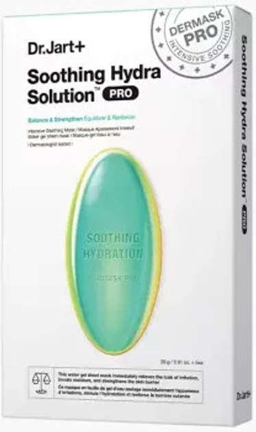 Maseczka do twarzy na tkaninie Dr.Jart+ Dermask Soothing Hydra Solution Pro 26 g 5 szt (8809844995181) - obraz 1