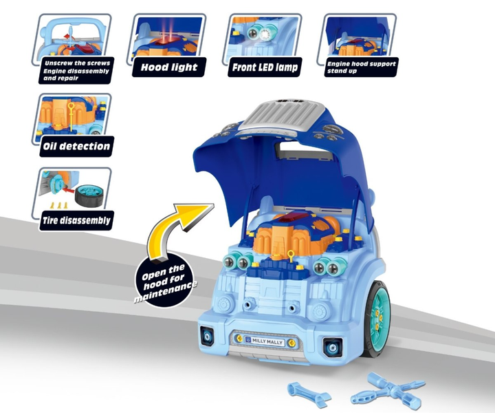 Іграшка Milly Mally N-gine Двигун для розкручування Spin-On Blue (5907090700573) - зображення 11