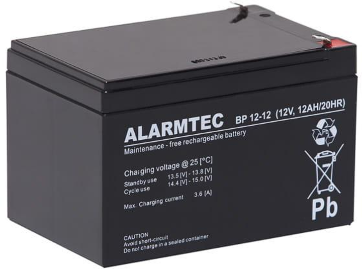 Akumulator AGM ALARMTEC BP 12V 12Ah (BP 12-12) - obraz 1