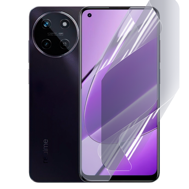 Антишпион приватная плёнка гидрогелевая для смартфона Realme 11 4G противоударная прозрачная - Фото 1 Антишпион приватная плёнка гидрогелевая для смартфона Realme 11 4G противоударная прозрачная - изображение 1