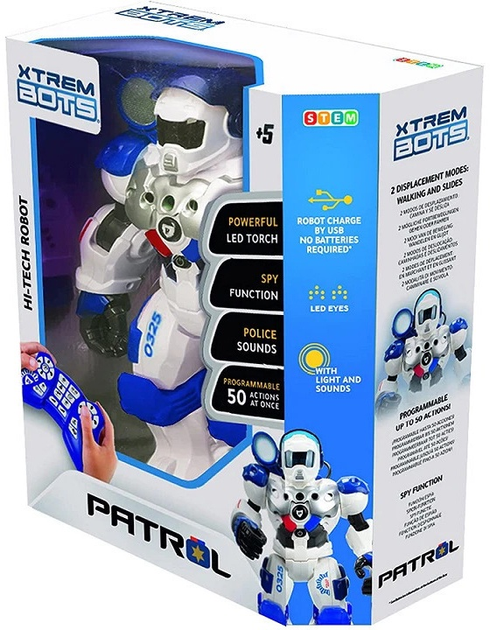 Robot interaktywny XTREM BOTS Patrol Bot (8436536809725) - obraz 7
