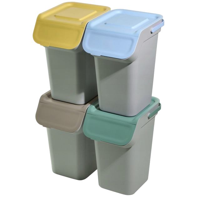 Набір контейнерів для сміття Kadax 25 л х 4 шт (5903699492857) - зображення 1