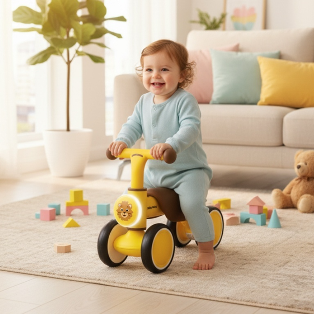 Rowerek biegowy Milly Mally York Yellow (5907090700689) - obraz 12