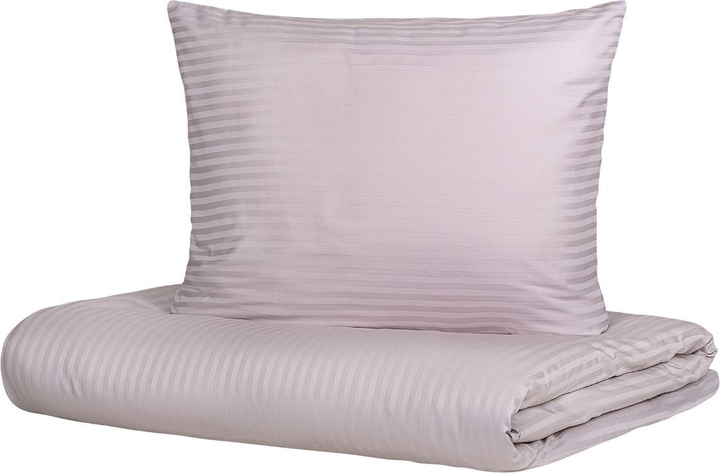 Komplet pościeli Homla Basic Agnes Poszewka na pościel 160 x 200 cm + 2 poszewki na poduszki 70 x 80 cm satynowy żakardowy Szary (5902869952634) - obraz 1