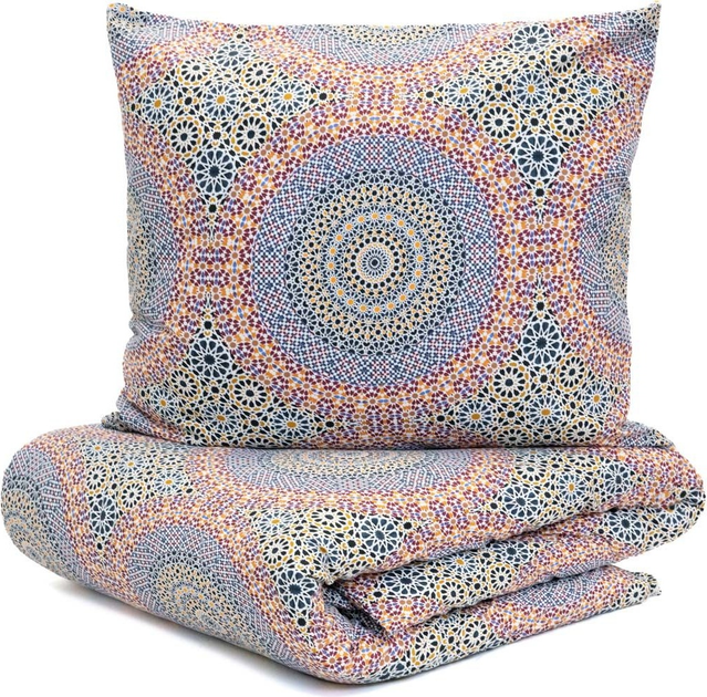 Komplet pościeli Homla Antone Poszewka na pościel 140 x 200 cm + 1 poszewka na poduszkę 70 x 80 cm z mikrofibry i wzorem Wielokolorowy (5904183880150) - obraz 1