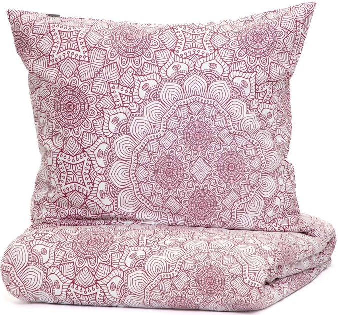 Комплект постільної білизни Homla Calloway Підковдра 160 x 200 см + 2 наволочки 70 x 80 см з мікрофібри з візерунком Рожевий (5904183880266) - зображення 1