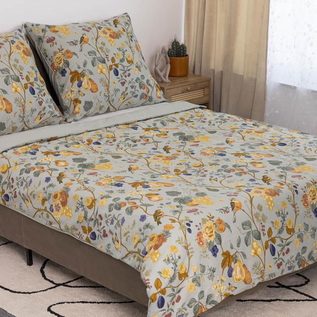 Комплект постільної білизни Homla Cerise Підковдра 160 x 200 см + 2 наволочка 70 x 80 см бавовняний Зелений (5904183852393) - зображення 5