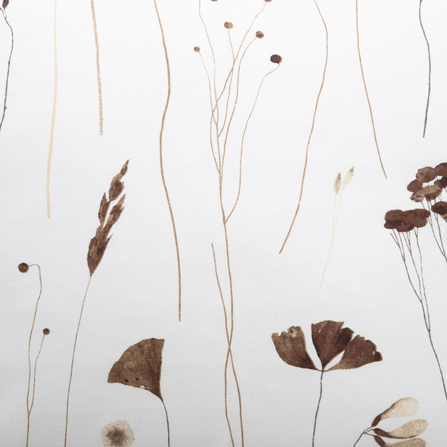 Komplet pościeli Homla Idalia Poszewka na pościel 220 x 200 cm + 2 poszewki na poduszki 70 x 80 cm bawełniany w kwiaty Beżowy (5904183853758) - obraz 2
