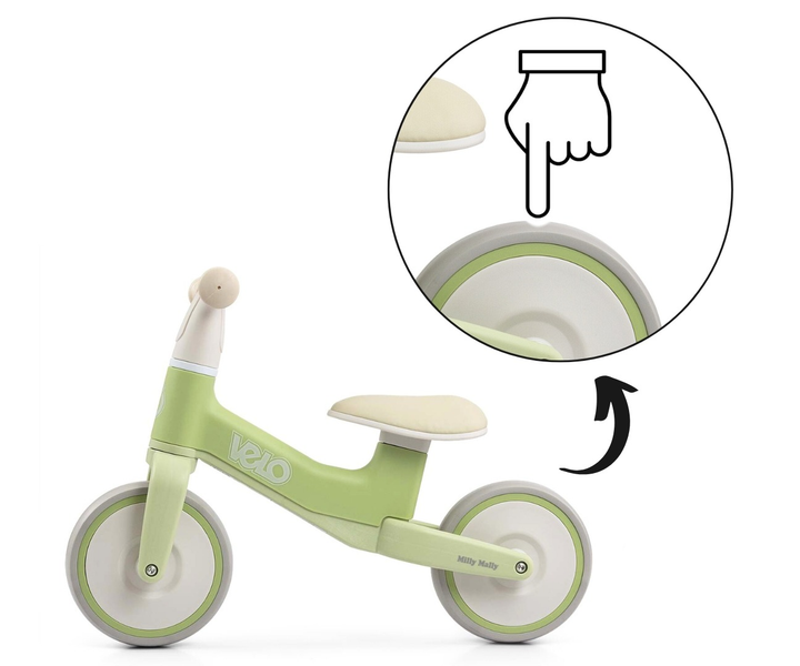 Rowerek biegowy Milly Mally Velo zielony (6348) (5907090700450) - obraz 8