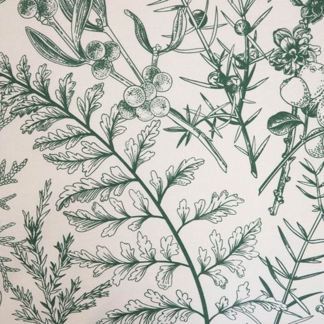 Komplet pościeli Homla Liliane Essentials Poszewka na pościel 220 x 200 cm + 2 poszewki na poduszki 70 x 80 cm z mikrofibry w liście Zielony (5906496741425) - obraz 2