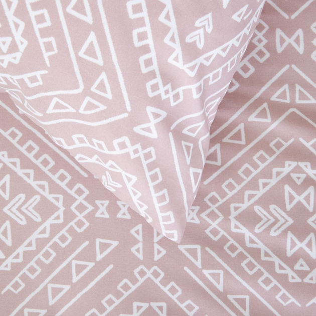 Komplet pościeli Homla Ethnic Summer Lille Poszewka na pościel 160 x 200 cm + 2 poszewki na poduszki 70 x 80 cm z mikrofibry we wzory Różowy (5904183843384) - obraz 3