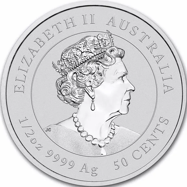 Серебряная монета Австралии Год Кролика от Perth Mint 1/2 унции 2023 - изображение 2