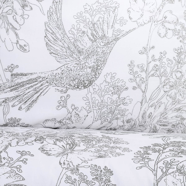Komplet pościeli Homla Morales Poszewka na pościel 160 x 200 cm + 2 poszewki na poduszki 70 x 80 cm bawełniany Biały (5902869998403) - obraz 3
