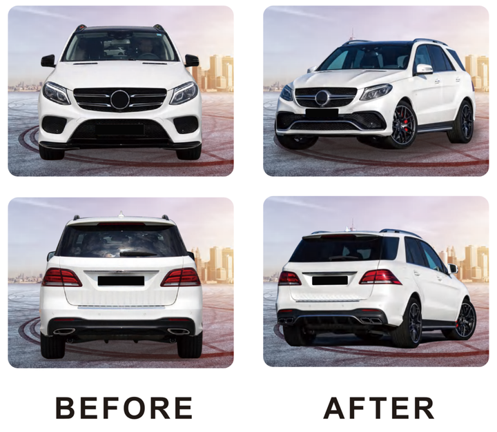 Комплект обвеса GLE63 AMG (с задним диффузором) для Mercedes GLE/ML сlass W166 2011-2018 гг - изображение 2