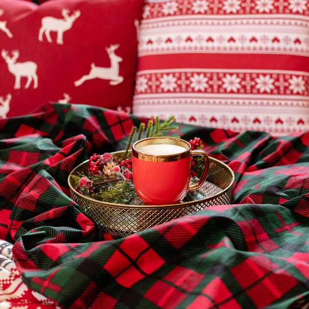 Комплект постільної білизни Homla Holly Jolly Tartan Підковдра 220 x 200 см + 2 наволочки 70 x 80 см бавовняний в клітинку Червоно-зелений (5902869942031) - зображення 14