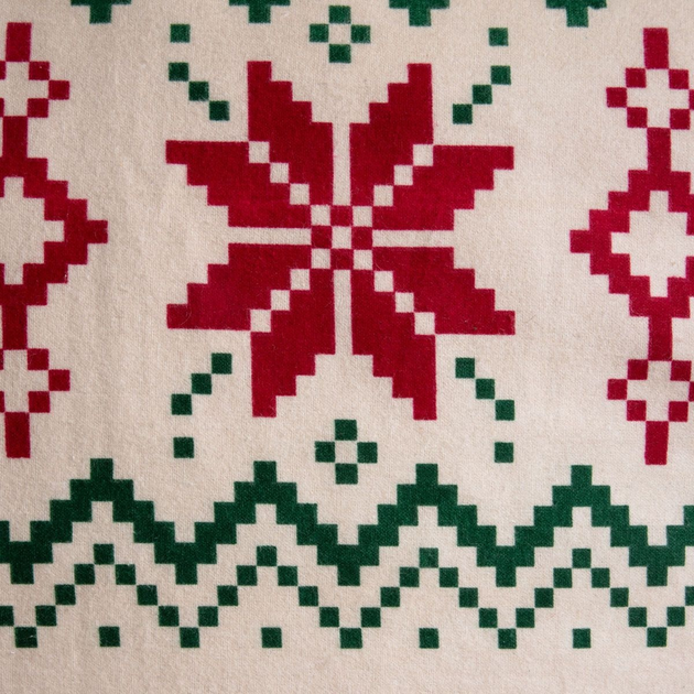 Komplet pościeli Homla Wintey Poszewka na pościel 140 x 200 cm + 1 poszewka na poduszkę 70 x 80 cm flanelowy w świąteczny wzór Beżowy (5906496700521) - obraz 2