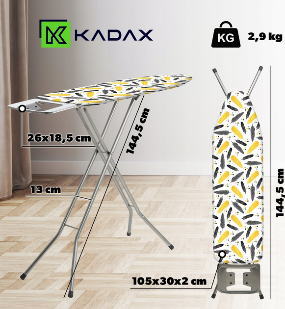 Deska do prasowania Kadax 105 x 30 cm (5903699441947) - obraz 3