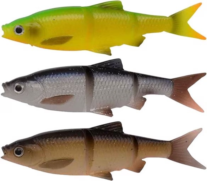Набір м’яких приманок Savage Gear 3D LB Roach Swim n Jerk 7.5 см 4 г Firetiger (5706301574374) - зображення 3