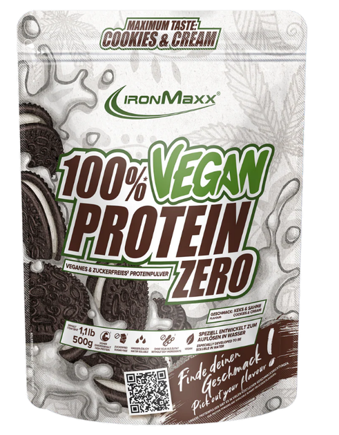 100% Vegan Protein Zero - 500 г (пакет) - Печиво та Крем - Фото 1 100% Vegan Protein Zero - 500 г (пакет) - Печиво та Крем - изображение 1