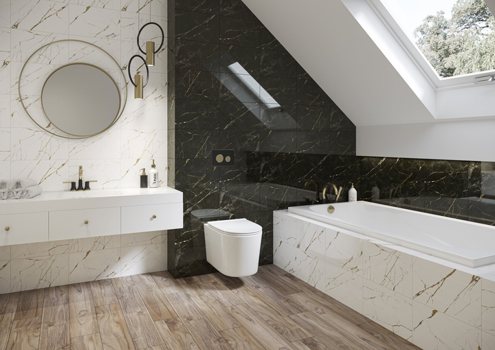 Płytki Paradyz Alphaville Bianco 40 x 25 x 0.8 cm 13 szt (2190001122967) - obraz 3