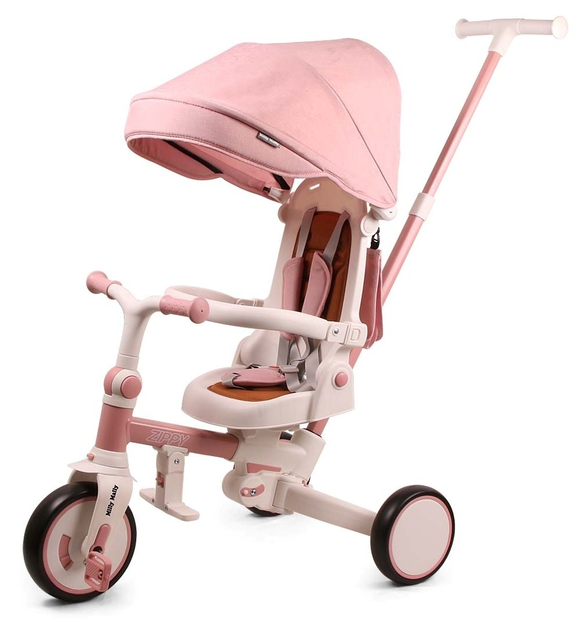 Rowerek trójkołowy Milly Mally Zippy różowy 6380 (5907090700443) - obraz 1