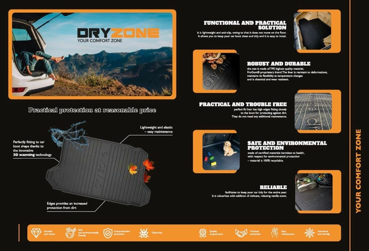 Килимок для багажника Frogum Dry Zone для Opel Mokka / Mokka X (5902643415539) - зображення 4
