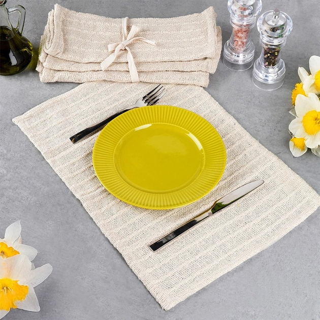 Підкладки на стіл Home & Styling Collection бавовняні 30 x 45 см 4 шт (8720573715904) - зображення 2